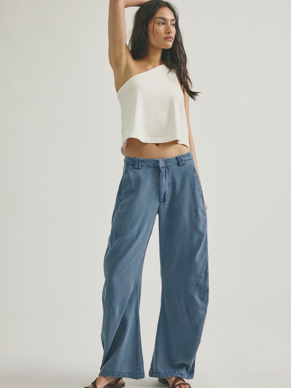 Free People Washed Barrel Chino Trousers